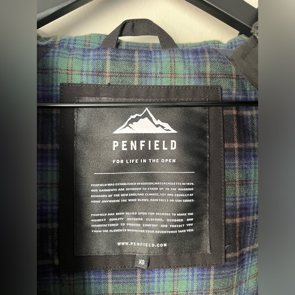 Madewell X Penfield Medbury flannel lined water resistant jacket black XS - Picture 11 of 14